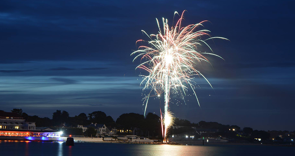 Waterfront firework display